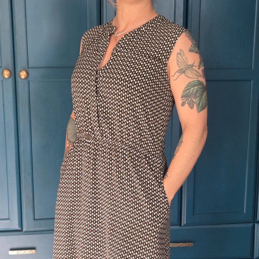 Green/ Grey casual dress w pockets